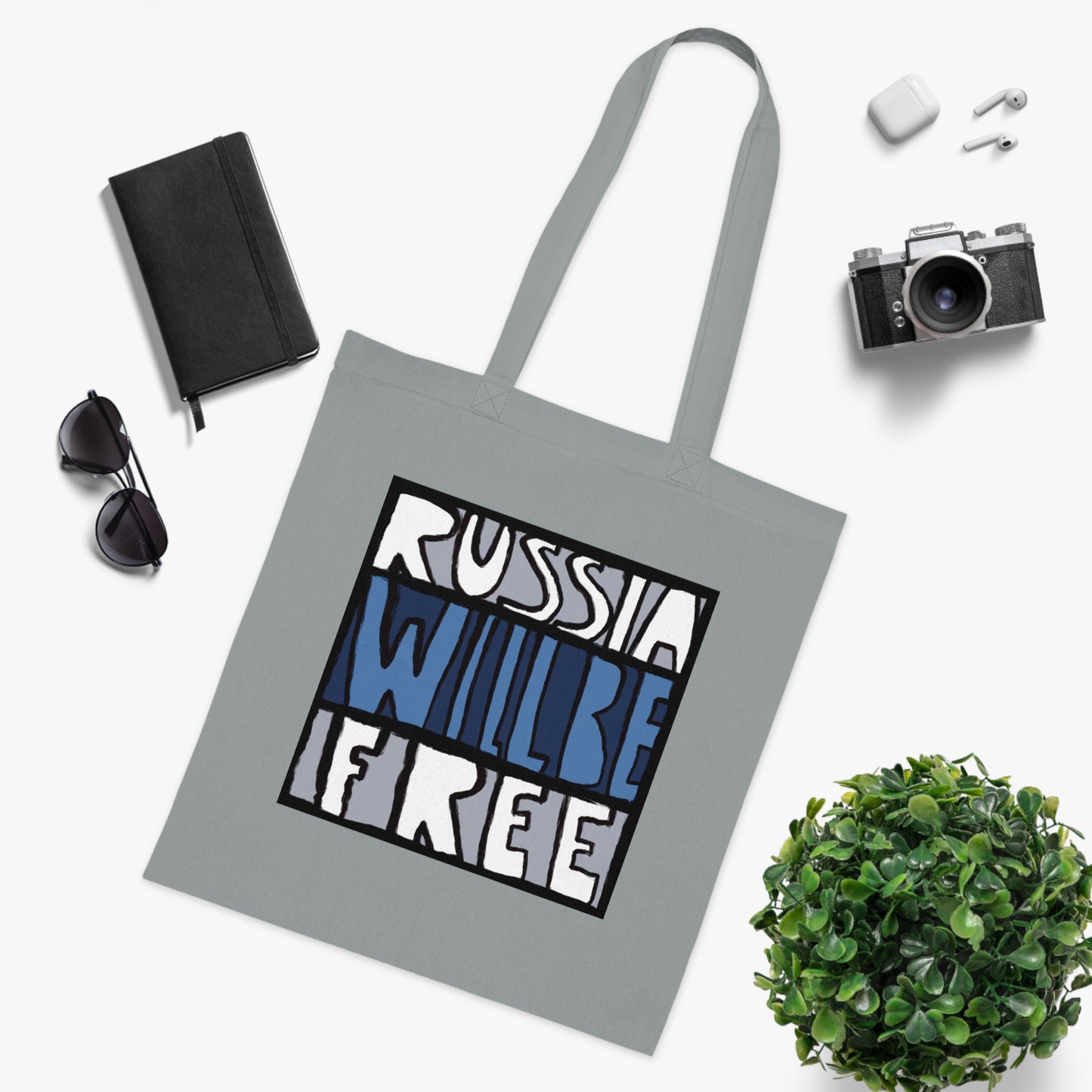 Russia Will Be Free Square Tote