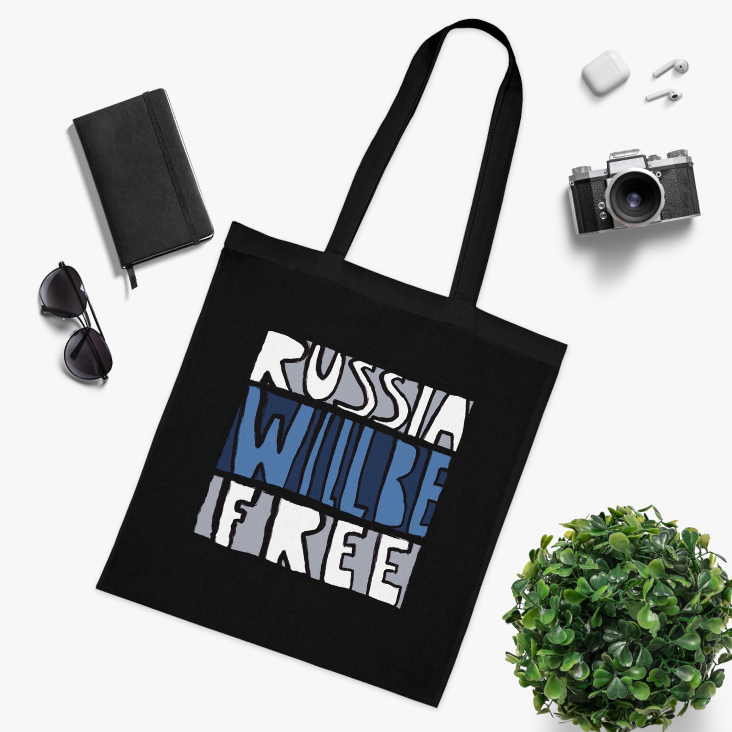 Russia Will Be Free Square Tote