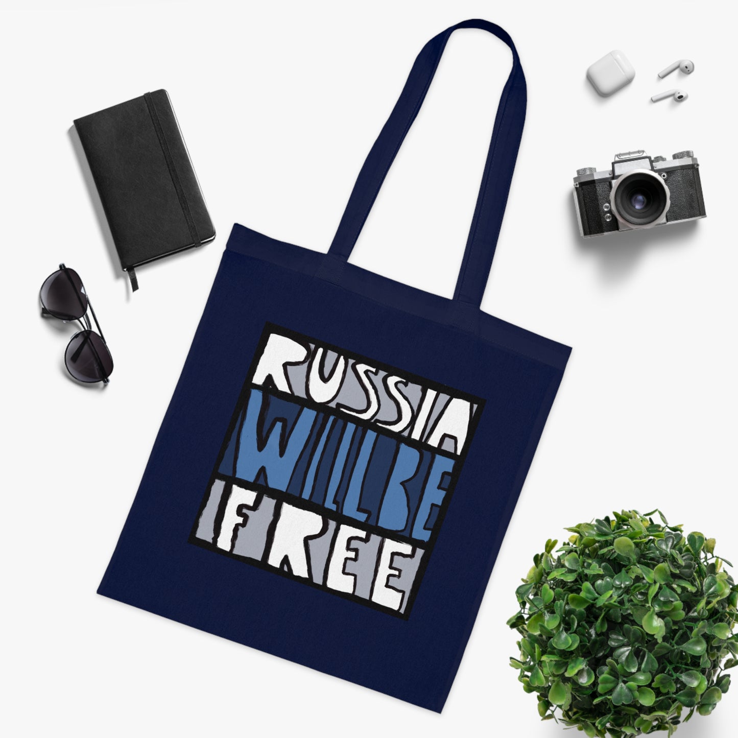 Russia Will Be Free Square Tote