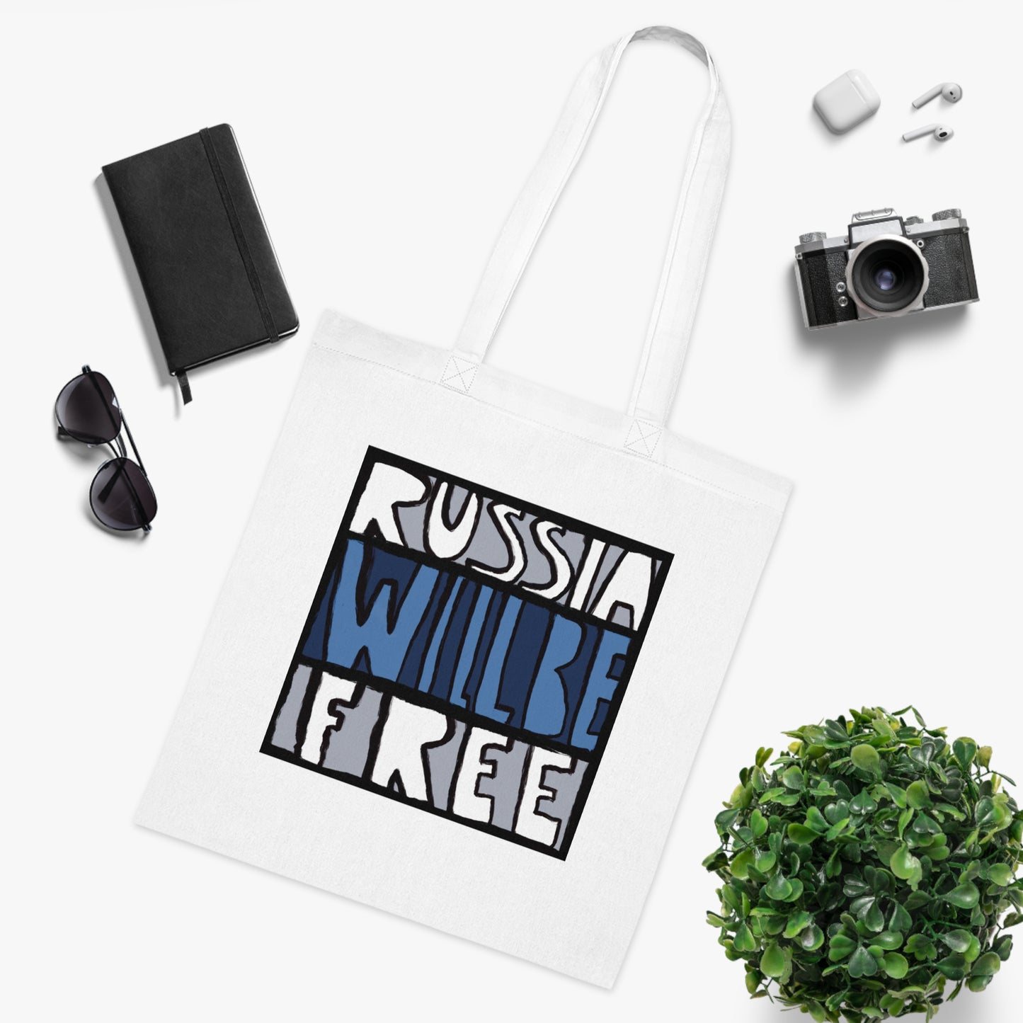 Russia Will Be Free Square Tote