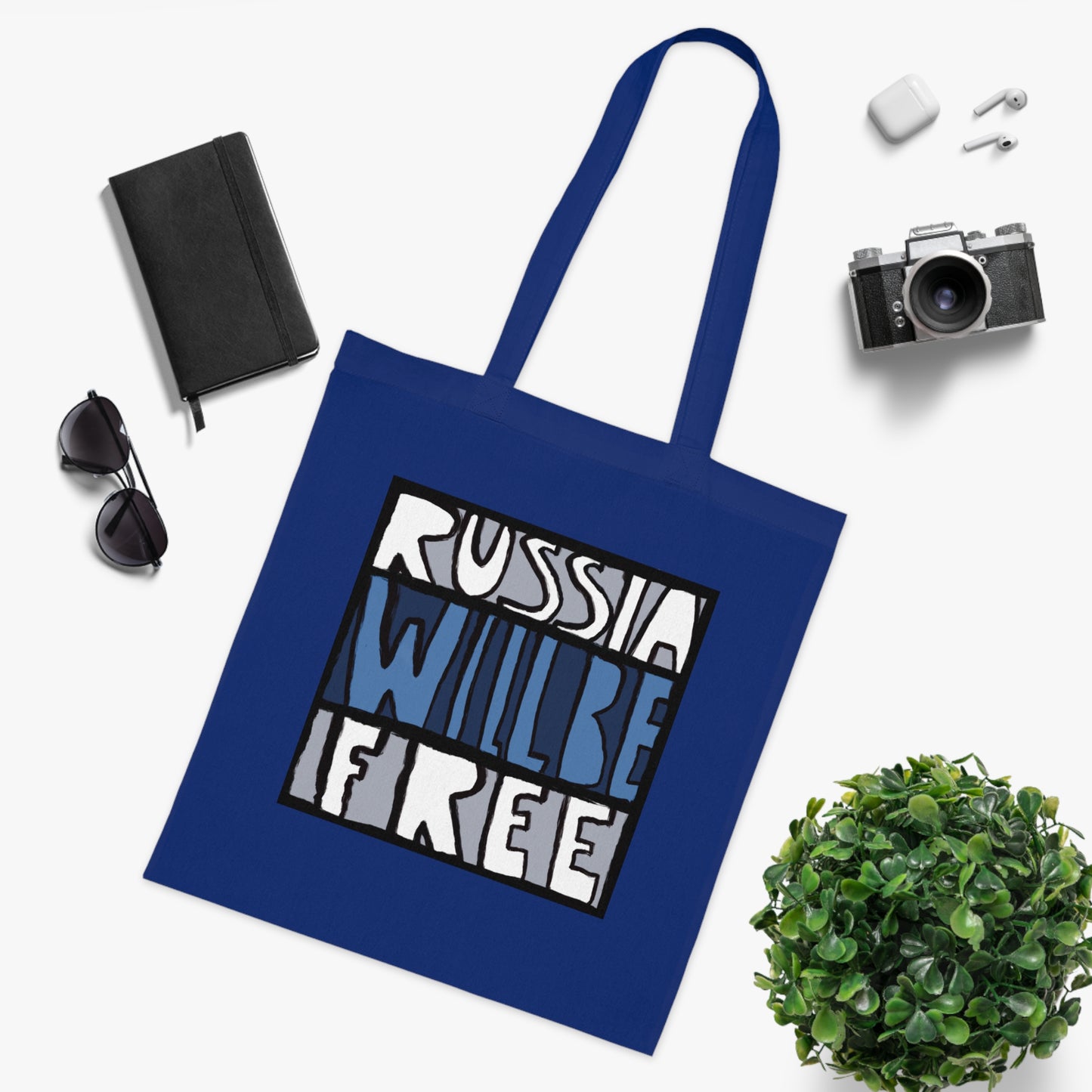 Russia Will Be Free Square Tote